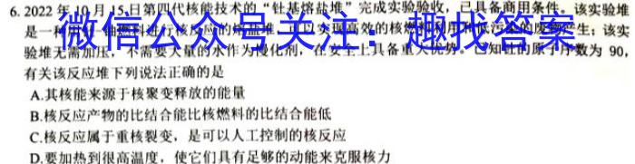 安徽省中考必刷卷·2023年名校内部卷（四）物理`