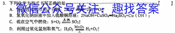 江西省2023届九年级《学业测评》分段训练（六）化学
