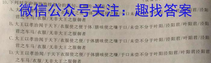 天一大联考2022-2023学年(下)高二年级期中考试语文