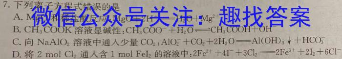 长郡、雅礼、一中、附中联合编审名校卷2023届高三月考试卷八8(全国卷)化学