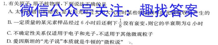 2022-023学年安徽省九年级下学期阶段性质量监测（六）物理.