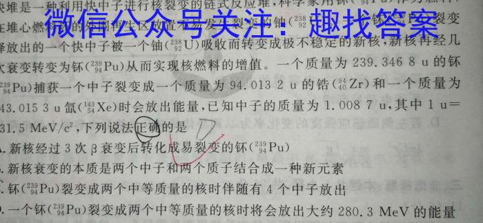 学科网2023届高三4月大联考（新教材）.物理