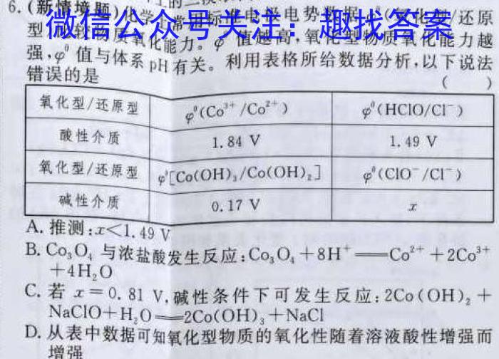 延边州2023年高三教学质量检测化学