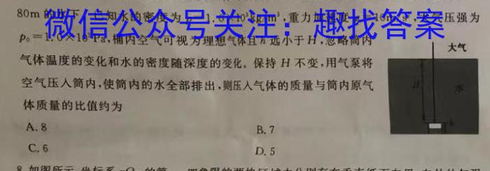 安徽省安庆市桐城市十校联考2024-2023学年九年级下学期选拔考试q物理