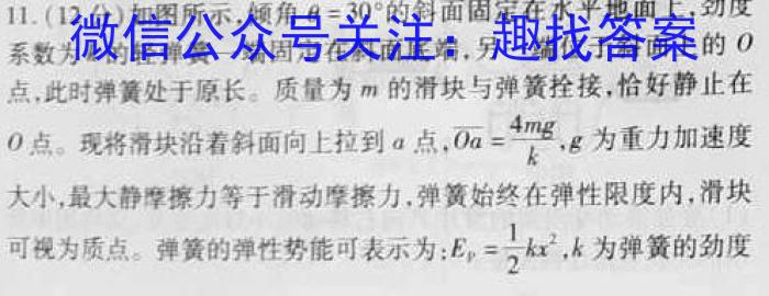 天府名校·四七九 模拟精编 2023届全国高考诊断性模拟卷(九)q物理