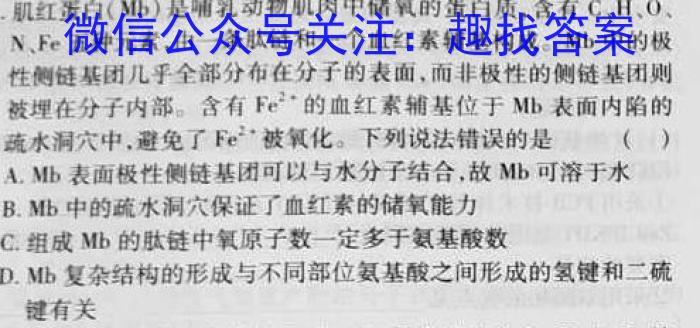 衡水金卷 2024-2023下学期高二期中考试(新教材·月考卷)生物