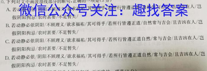 2023年普通高等学校招生全国统一考试冲刺预测·金卷(一)语文