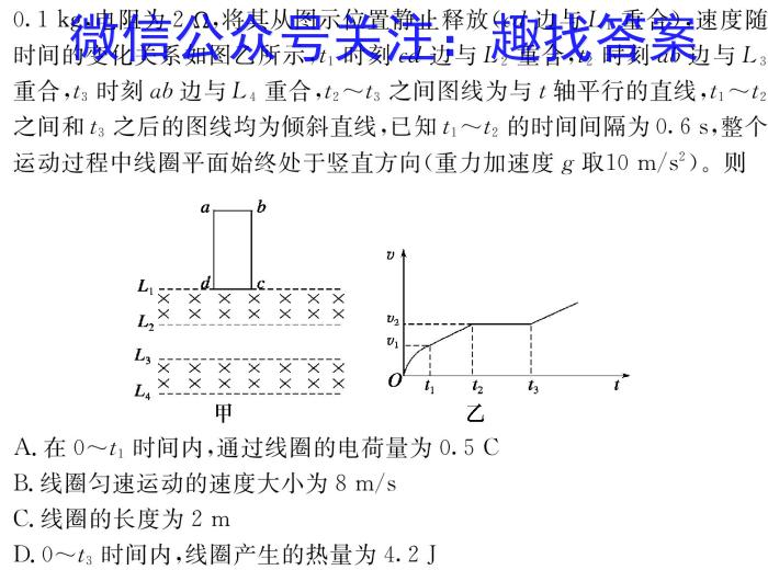 金考卷2023年普通高等学校招生全国统一考试 新高考卷 押题卷(一)f物理