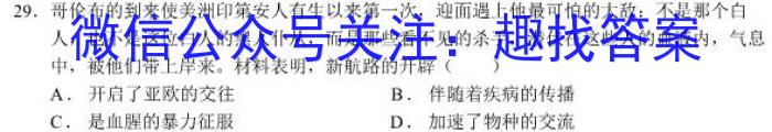 安徽省2022-2023学年九年级联盟考试（二）历史