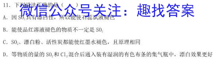 2023年西南名校联盟模拟卷 押题卷(二)化学