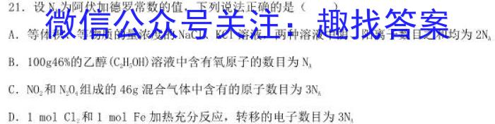 2022-023学年安徽省九年级下学期阶段性质量监测（六）化学