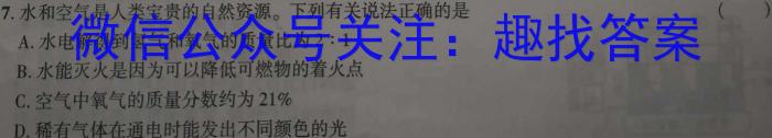 天利38套河北省2023年初中毕业生升学文化课考试押题卷(八)化学