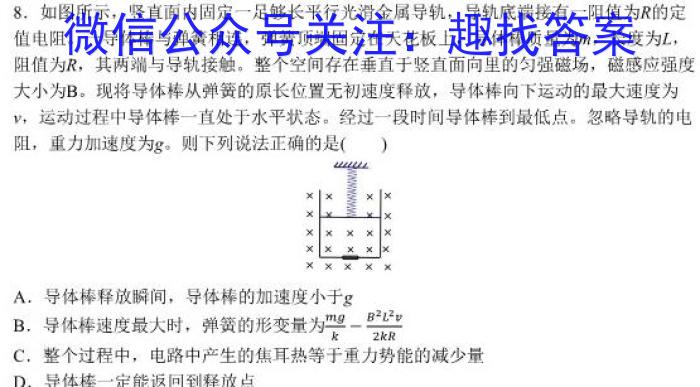 天一大联考 河南省2023年九年级学业水平模拟测评.物理
