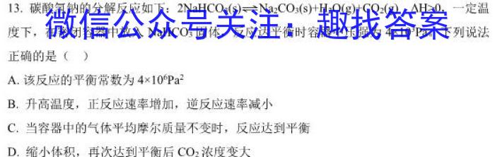 2023年九师联盟高三年级4月质量检测（X）化学