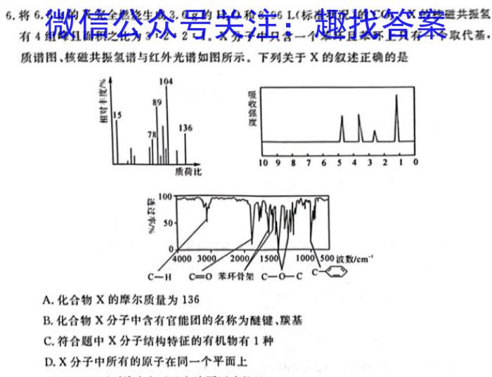 2023年普通高等学校招生统一考试 S3·临门押题卷(三)化学