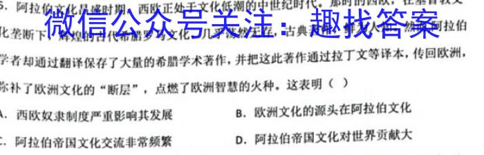 2022-023学年安徽省八年级下学期阶段性质量检测（六）政治~