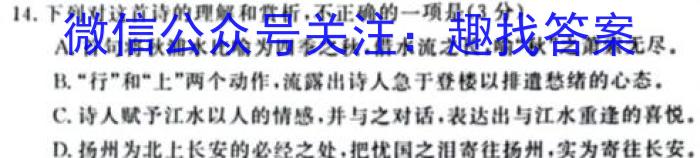 “高考研究831重点课题项目”陕西省联盟学校2023年第二次大联考语文