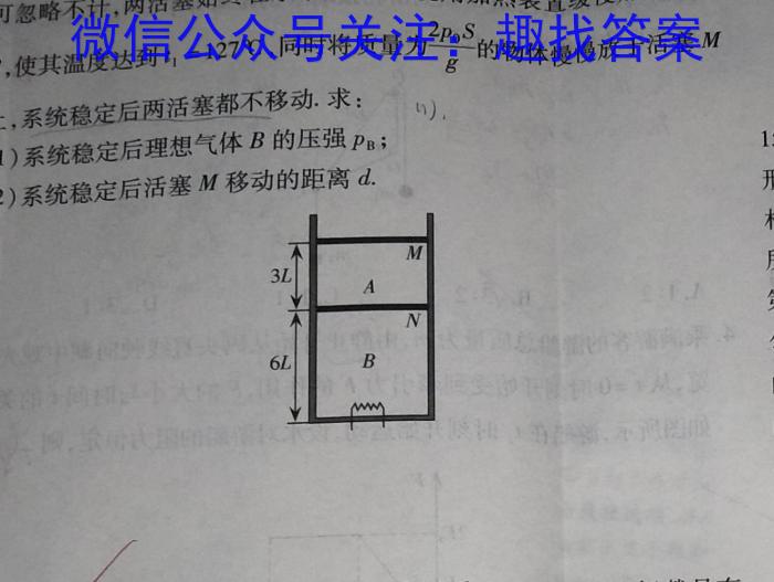 2023年普通高等学校招生全国统一考试·调研模拟卷XK-QG(六)物理`