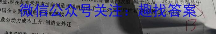 2023年普通高等学校招生统一考试 新S3·临门押题卷(二)&政治