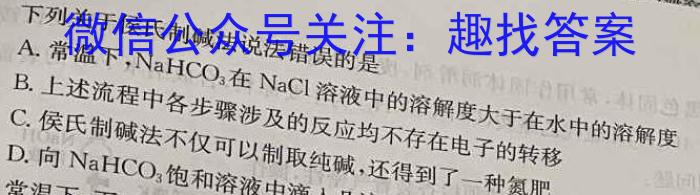 陕西省2022-2023学年度第二学期高一梯级强化训练月考(一)化学