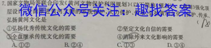 九师联盟2022-2023学年高三3月质量检测(L)Gl地理