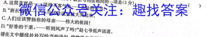 吉林省2023年高三学年第二次高考模拟考试语文