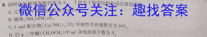 安徽省2024-2023学年度八年级阶段诊断【R- PGZX F- AH（六）】化学