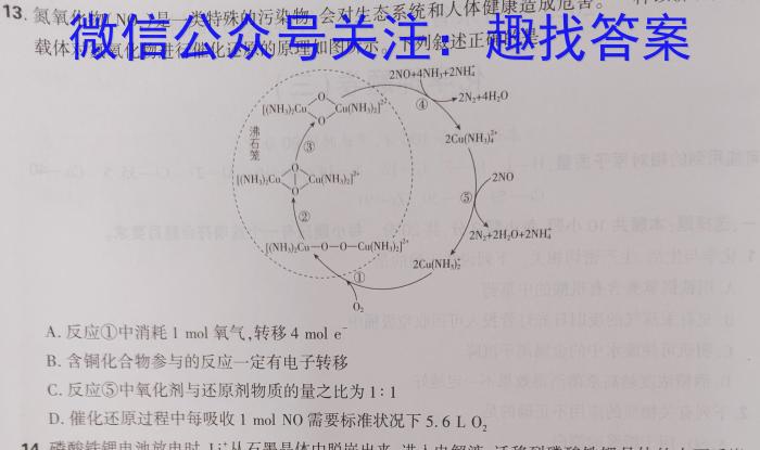 2023普通高等学校招生全国统一考试·冲刺预测卷XJC(二)2化学