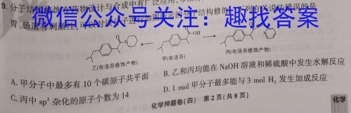 炎德英才大联考 2023年高考考前仿真模拟一化学