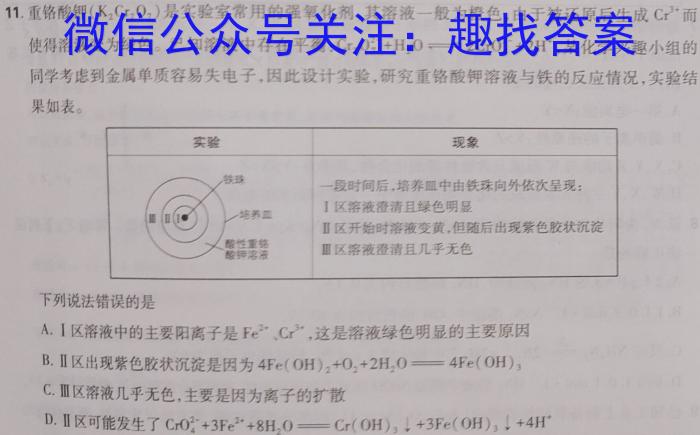 安徽省2023届九年级学情诊断考试化学