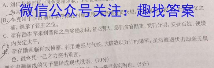 学林教育 2023年陕西省初中学业水平考试·冲刺压轴模拟卷(三)3语文