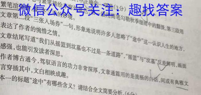 天一大联考2022-2023学年广东高三模拟考试(三)3语文