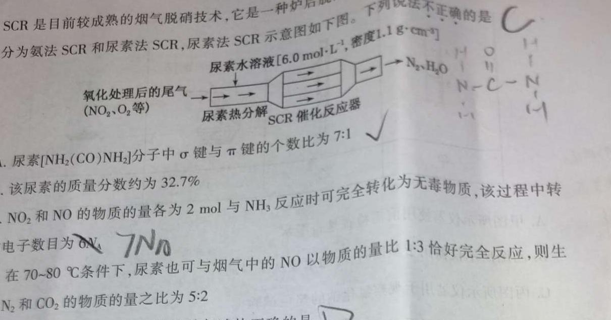 2023年云教金榜N+1联考·冲刺测试卷暨昭通市统测化学