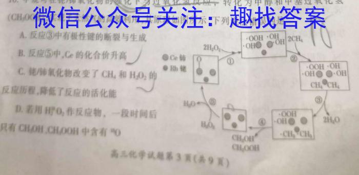 金考卷2023年普通高等学校招生全国统一考试 全国卷 押题卷(二)化学