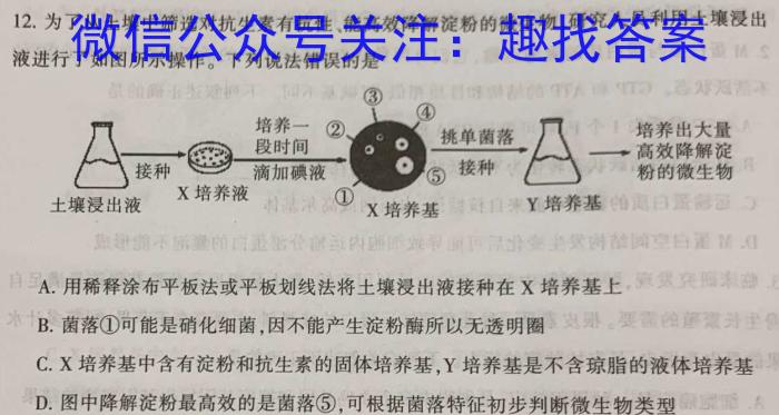 一步之遥 2023年河北省初中综合复习质量检测(二)2生物