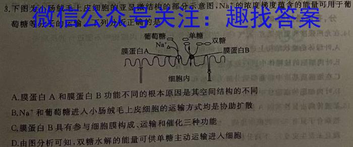 2023年安徽省中考教学质量调研（4月）生物