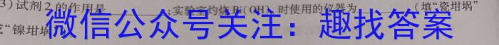 安徽省2025届七年级下学期教学评价二（期中）化学