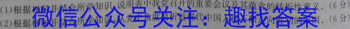 2022-2023学年安徽省九年级下学期阶段性质量检测（七）历史