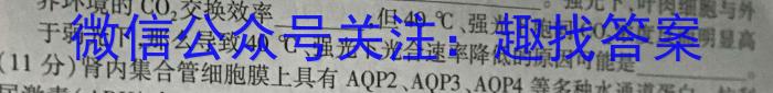 2023届陕西省高三4月联考(正方形包菱形)生物