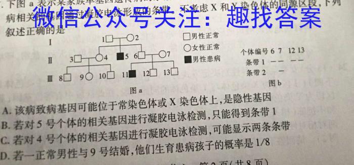 2023年重庆大联考高二年级4月期中考试（23-417B）生物