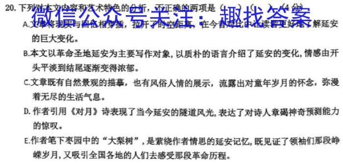 2023年江西省初中学业水平模拟考试（二）（23-CZ133c）语文