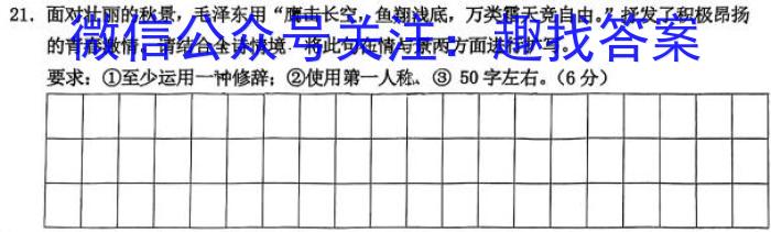 新向标教育 淘金卷2023年普通高等学校招生考试模拟金卷(一)语文