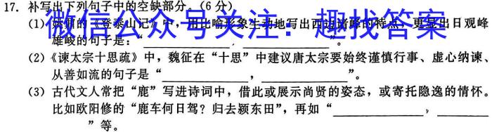 安师联盟·安徽省2023年中考仿真极品试卷（二）语文