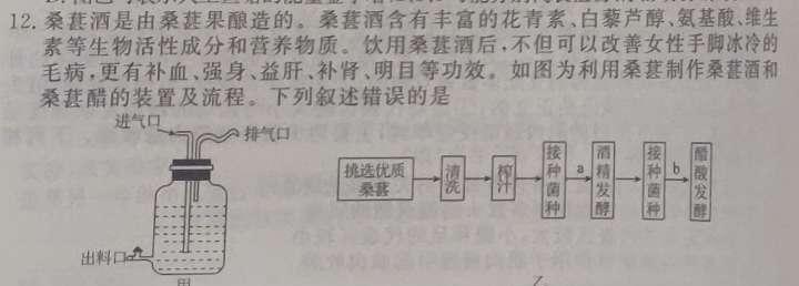 [甘肃二诊]2023年甘肃省第二次高考诊断考试(4月)生物