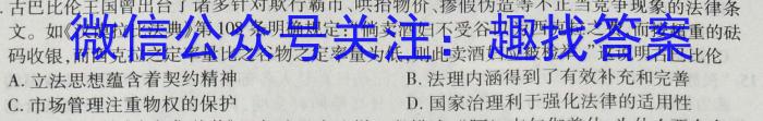 2023年安徽省初中毕业学业考试模拟仿真试卷（六）历史试卷