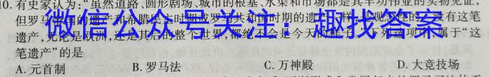 2023年安徽省中考教学质量调研（4月）历史