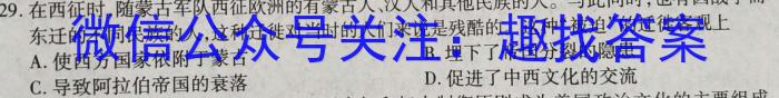 湖南省益阳市2023届高三4月教学质量检测历史