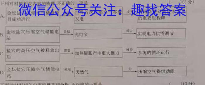 2023年普通高等学校招生全国统一考试 23·高考样卷一-Y语文