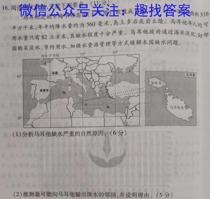 [韶关二模]广东省韶关市2023届高三综合测试(二)s地理