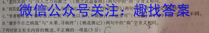 皖智教育安徽第一卷·省城名校2023年中考最后三模(三)语文